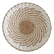 Boho Wall Basket Decor Woven Unique Seagrass Wicker Hanging Decorative Baskets - Rattan Wall Art Basket for Storage or Gift for Rustic Bohemian Farmhouse Home Living Room Bedroom Kitchen